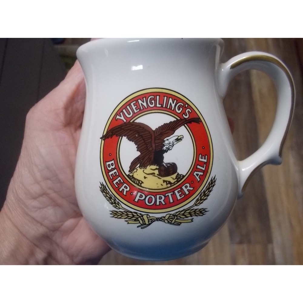 Vintage 1985 Yuengling Beer Porter Ale Franklin Mint Tankard Mug Gold Trim